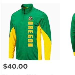 New in package Oregon Ducks quarter zip pullover